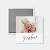 Oma Errichtetes Fotogeschenk Magnet (Vorderseite/Rückseite)