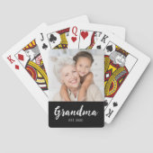 Oma erstellte Skript schwarzes Foto Spielkarten (Rückseite)