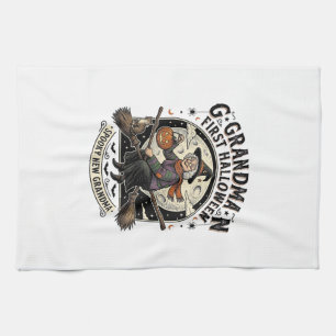 Oma erstes Halloween Vintage Hexe Shirt_1 Geschirrtuch