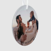 Oma Erstes Personalisiertes Foto Ornament (Vorderseite)