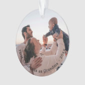 Oma Erstes Personalisiertes Foto Ornament (Vorderseite)