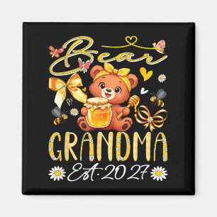 Oma Est 2027 Florale Fliege Mutterschaftstag Bär Magnet