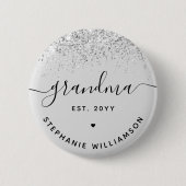 Oma Est Glitzer Confetti Custom Oma Geschenke Button (Vorderseite)