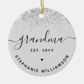 Oma Est Glitzer Confetti Custom Oma Geschenke Keramik Ornament (Vorne)