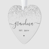 Oma Est Glitzer Confetti Custom Oma Geschenke Ornament (Vorderseite)