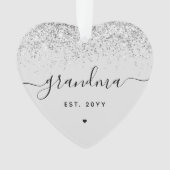 Oma Est Glitzer Confetti Custom Oma Geschenke Ornament (Vorderseite)