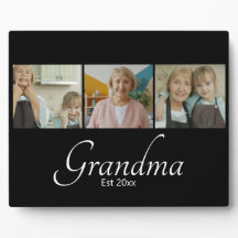 Oma Est Jahr Benutzerdefinierte 3-Foto-Collage-Ges