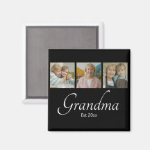 Oma Est Jahr Benutzerdefiniertes 3-Foto-Collage-Ge