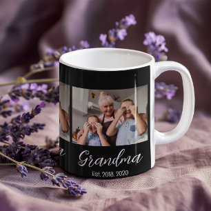 Oma Est. White Schrift 3 Foto Kaffeetasse