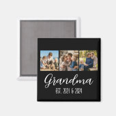 Oma Established 3 Foto Großelterntag Magnet (Vorderseite/Rückseite)