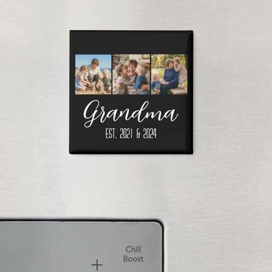 Oma Established 3 Foto Großelterntag Magnet