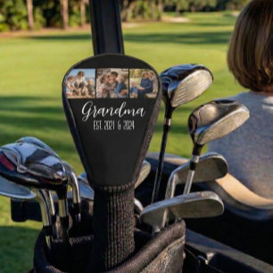 Oma Established Black 3 Foto White Schrift Golf Headcover