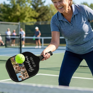 Oma Established Black 3 Foto White Schrift Pickleball Schläger