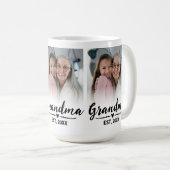 Oma Established Black Schrift 3 Foto Kaffeetasse (VorderseiteRechts)