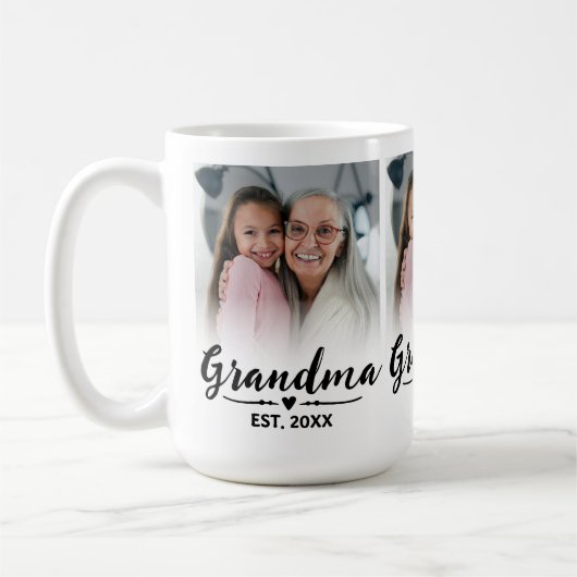 Oma Established Black Schrift 3 Foto Kaffeetasse (Links)