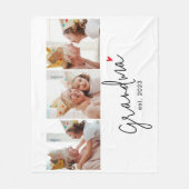 Oma Established Elegant Script 3 Foto Fleecedecke (Vorderseite)