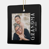 Oma Established Foto-Geschenk Keramikornament (Links)