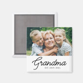 Oma Established Foto-Geschenk Magnet (Vorderseite/Rückseite)