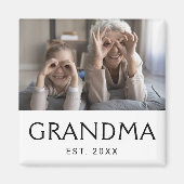 Oma Established Foto-Geschenk Magnet (Vorne)