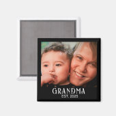 Oma Established Foto Geschenk Magnet (Vorderseite/Rückseite)