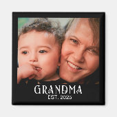 Oma Established Foto Geschenk Magnet (Vorne)
