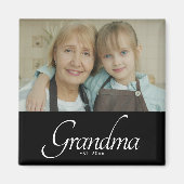 Oma Established Foto-Geschenk Magnet (Vorne)