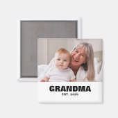 Oma Established Foto-Geschenk Magnet (Vorderseite/Rückseite)