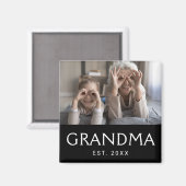 Oma Established Foto-Geschenk Magnet (Vorderseite/Rückseite)