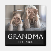 Oma Established Foto-Geschenk Magnet (Vorne)