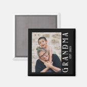 Oma Established Foto Geschenk Magnet (Vorderseite/Rückseite)