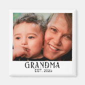 Oma Established Foto Geschenk Magnet (Vorne)