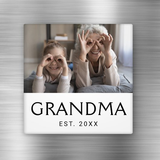 Oma Established Foto-Geschenk Magnet