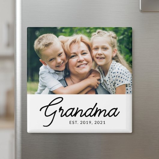 Oma Established Foto-Geschenk Magnet