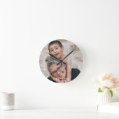 Oma Established Foto-Geschenk Runde Wanduhr (Zuhause)