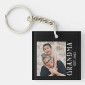 Oma Established Foto-Geschenk Schlüsselanhänger (Vorderseite)