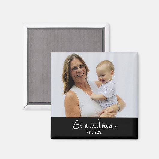 Oma Established Foto-Geschenkmagnet Magnet (Vorderseite/Rückseite)