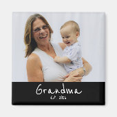 Oma Established Foto-Geschenkmagnet Magnet (Vorne)