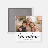 Oma Established Foto-Geschenkmagnet Magnet (Vorderseite/Rückseite)