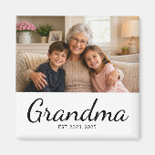 Oma Established Foto-Geschenkmagnet Magnet (Vorne)