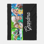 Oma Established Schrift Black 3 Foto Fleecedecke (Vorderseite)