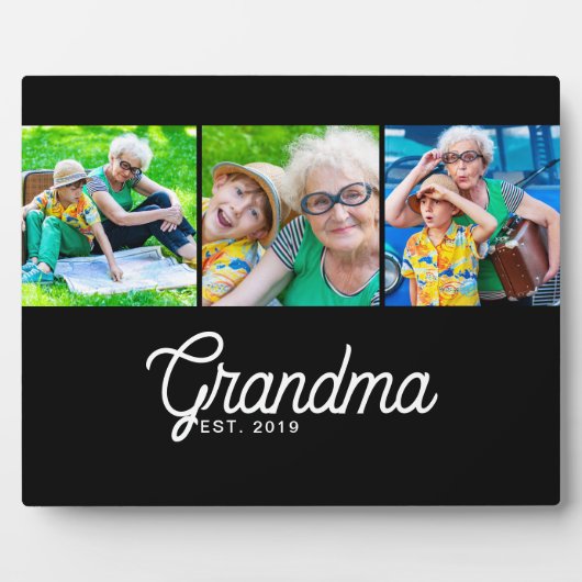 Oma Established Schrift Black 3 Foto Fotoplatte (Vorderseite)