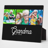 Oma Established Schrift Black 3 Foto Fotoplatte (Seite)