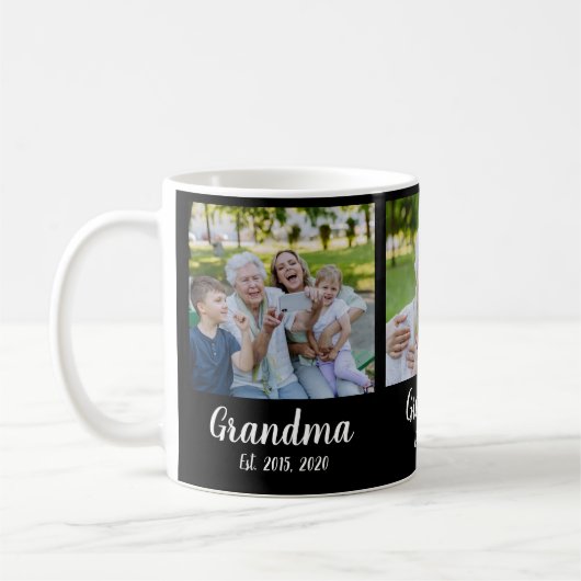 Oma Established Schrift Black 3 Foto Kaffeetasse (Links)