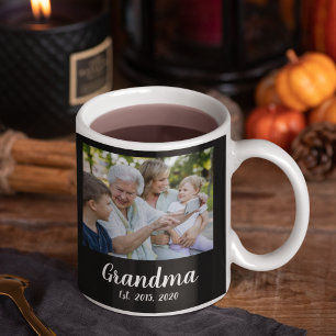 Oma Established Schrift Black 3 Foto Kaffeetasse