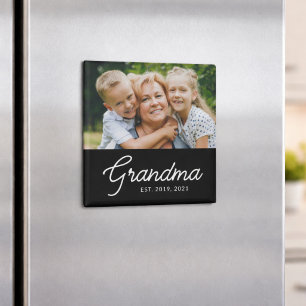 Oma Established Schrift Foto Magnet