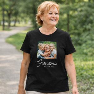 Oma Established Schrift Foto T-Shirt