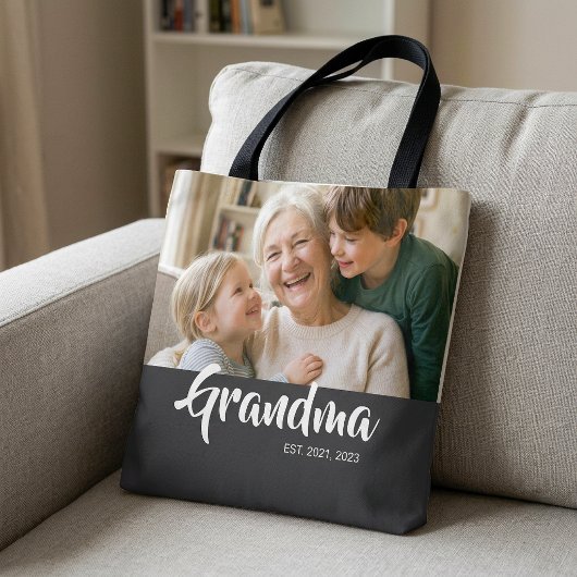 Oma Established Schrift Foto Tasche