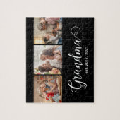 Oma Established Schrift Geschenk 3 Foto Puzzle (Vertikal)
