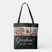 Oma Established Schrift Geschenk Foto Tasche (Rückseite)
