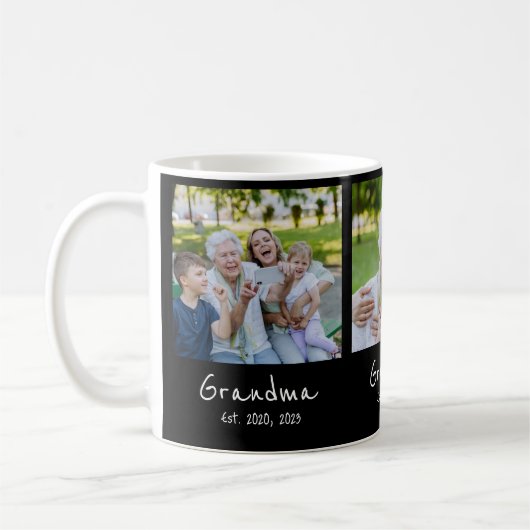 Oma Established Schrift Schwarz 3 Foto Kaffeetasse (Links)